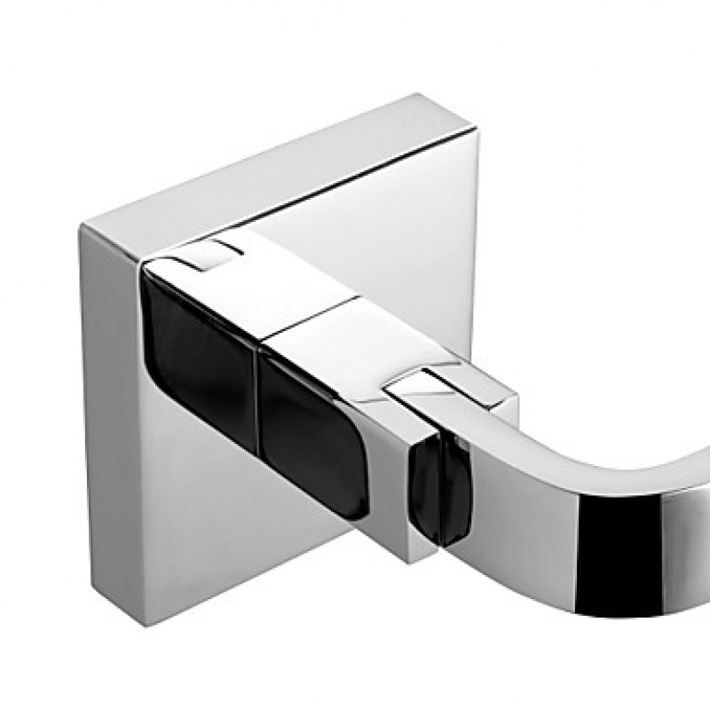  ,Toilet Paper Holder Chrome Wall Mounted 60 x 190 x 48mm (2.36 x 7.48 x 1.88") Brass Contemporary