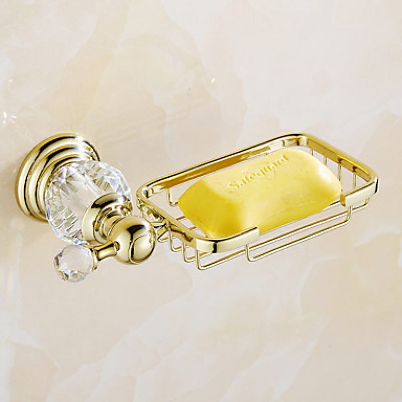 Soap Dispenser / Bath Ensemble / Gold11*6.5*6 /Brass / Ceramic / Crystal /Contemporary /11 6.5 0.62