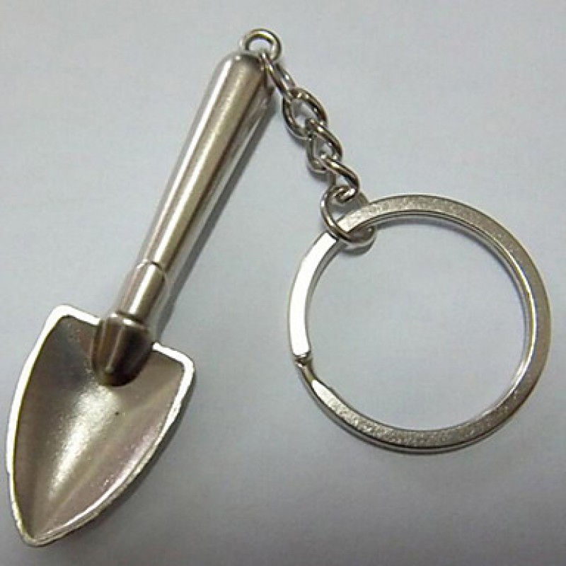 Mini Ice Cream Spoon Shovel Shovel Key Organizer Metal Spade Simulation Tools Key Holder Ring Chain Gift