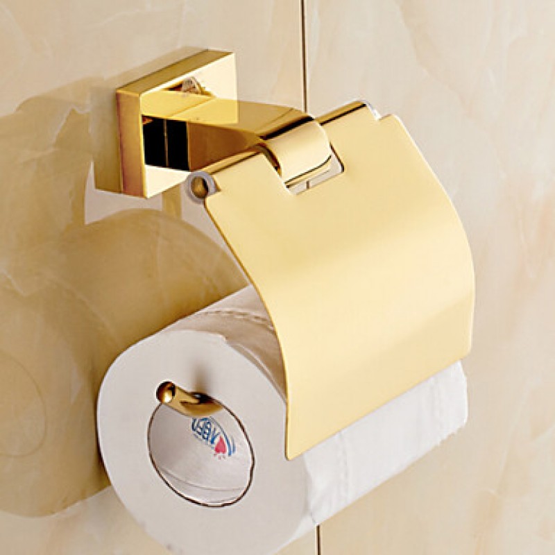 Gold Bathroom Accessories Solid Brass Toilet Paper Holders