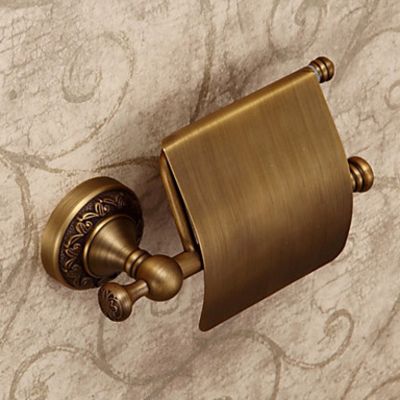 Toilet Paper Holder Antique Brass Wall Mounted 200 x 55 mm (7.87 x 2.16 ") Brass Antique