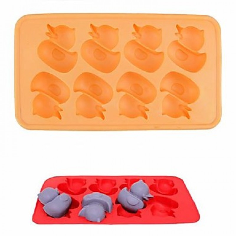 Cartoon Duck Ice Mould Silicone Ice Cubes (Random Color) , Silicone