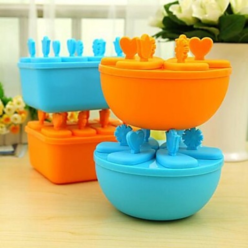 1Set Pop Mold Popsicle Maker Mould Tray Pan Kitchen Ice Cream DIY