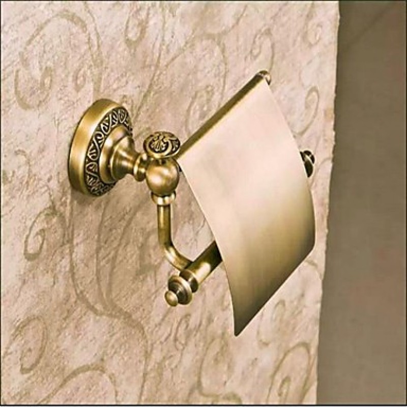 Toilet Paper Holder Antique Bronze Wall Mounted 19*10cm(7.48*2.93inch) Brass Antique